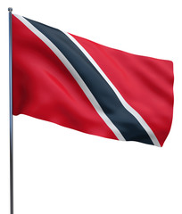 Fototapeta na wymiar Trinidad and Tobago Flag Waving