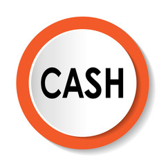 Круглый значок с надписью CASH