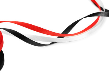 Colorful ribbons isolated on white