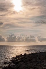 sunny day over the rocks