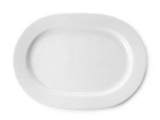 Empty plate isolated on white
