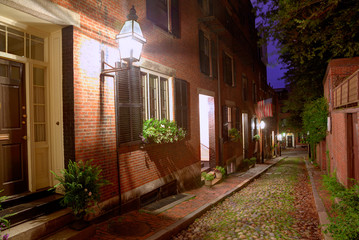 Acorn street Beacon Hill cobblestone Boston