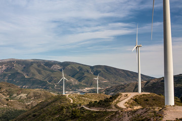 Windmill in mountains