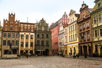 Naklejka na ściany i meble Old market square in Poznan