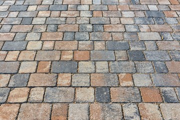 Stone sidewalk closeup photo