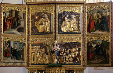 Altar in Maria am Berg church in Hallstatt, Austria.