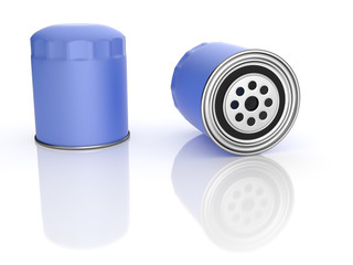 Oil Filters with Reflection
