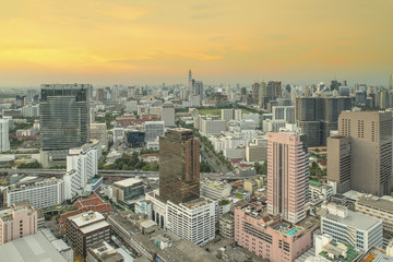 Obraz premium Pejzaż miejski w środku Bangkok, Tajlandia