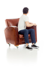 Model isolated from behind