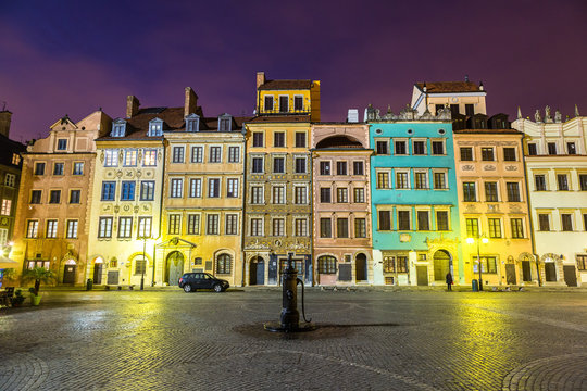 Fototapeta Old town sqare in Warsaw