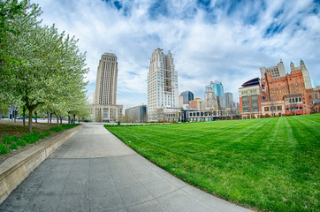 Obraz premium Kansas City skyline at sunrise