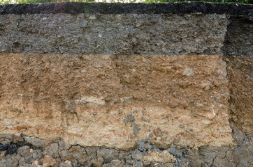 Layer of asphalt road