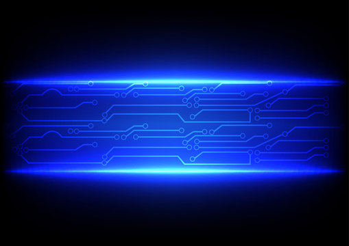abstract blue  with circuit line background