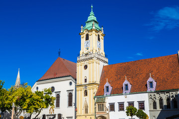 Fototapeta na wymiar The Old Town Hall in Bratislava