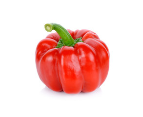 Red paprika isolated on the white background