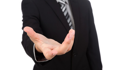 Obraz premium Open hand of business man