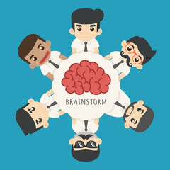 Businessman brainstorm