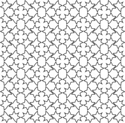 Obraz premium Black and white geometric seamless pattern, abstract background.