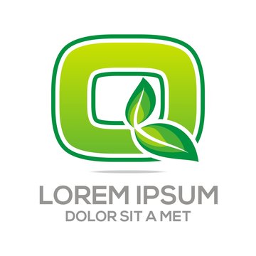 Logo Business Letter O Leaf Concept icon