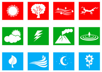 Nature and science square vector images