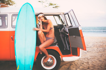 Surfer Girl Beach Lifestyle - 83747419
