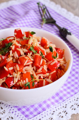 Rice with paprika