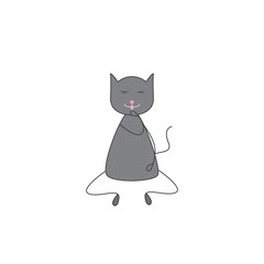 Cute grey cat