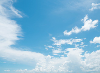 Clear blue sky with white cloud