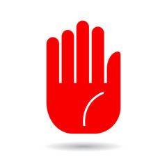 Hand stop icon