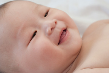 asian baby smiling