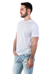 Fototapeta premium Man in t-shirt mock-up