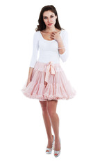 woman posing in tutu