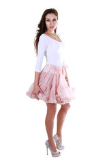 Naklejka premium woman posing in tutu
