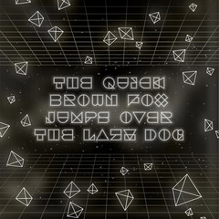 Retro-futuristic font