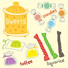 set of candy