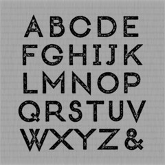 Trendy letterpress font