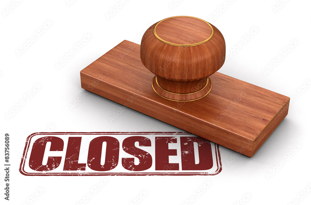 Poster stamp closed. image with clipping path