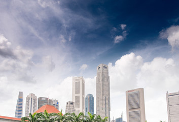 Singapore skyline on a beautiful summer day