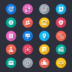 Business simple color icons