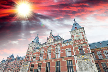 Amsterdam Centraal, exterior view of central station