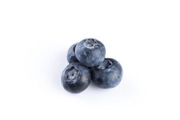Blueberries on white background