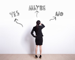 business woman choice