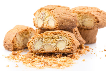 Italian cantuccini cookie with almond