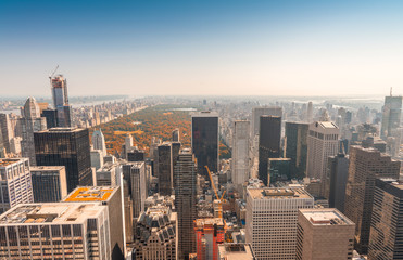 Amazing aerial view of Manhattan skyline - New York City