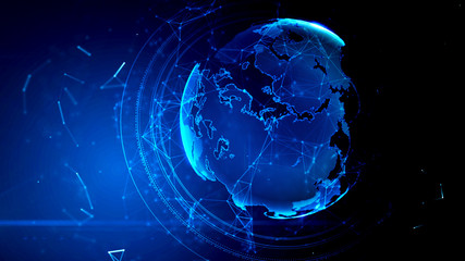 detailed virtual planet Earth