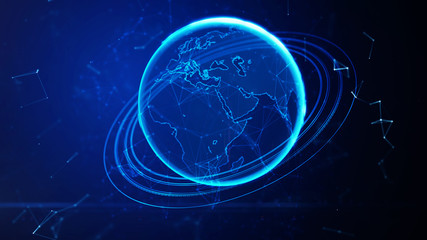 detailed virtual planet Earth