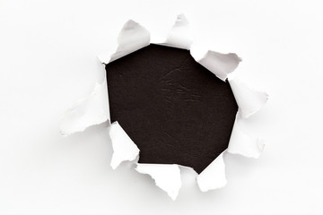 Hole in paper
