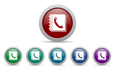  phonebook vector web icon set