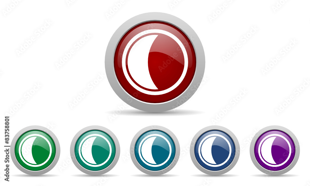 Poster sleep vector web icon set