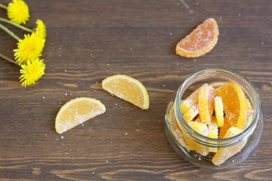 Citrus marmalade and dandelions
